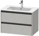 Duravit Ketho.2 Servantskap, 2 Skuffer 810x480 mm, Betonggr&#229;