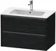 Duravit Ketho.2 Servantskap, 2 Skuffer 810x480 mm, Sort Eik