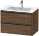 Duravit Ketho.2 Servantskap, 2 Skuffer 810x480 mm, M&#248;rk Valn&#248;tt