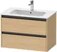 Duravit Ketho.2 Servantskap, 2 Skuffer 810x480 mm, Eik Natur