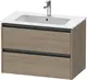 Duravit Ketho.2 Servantskap, 2 Skuffer 810x480 mm, Terra Eik