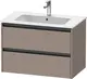 Duravit Ketho.2 Servantskap, 2 Skuffer 810x480 mm, Basalt