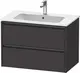 Duravit Ketho.2 Servantskap, 2 Skuffer 810x480 mm, Grafitt Matt