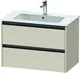 Duravit Ketho.2 Servantskap, 2 Skuffer 810x480 mm, Taupe Matt