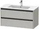 Duravit Ketho.2 Servantskap, 2 Skuffer 1010x480 mm, Betonggr&#229;