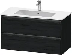 Duravit Ketho.2 Servantskap, 2 Skuffer 1010x480 mm, Sort Eik