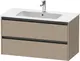 Duravit Ketho.2 Servantskap, 2 Skuffer 1010x480 mm, Tekstil