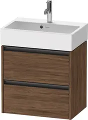 Duravit Ketho.2 Servantskap, 2 Skuffer 584x390 mm, M&#248;rk Valn&#248;tt