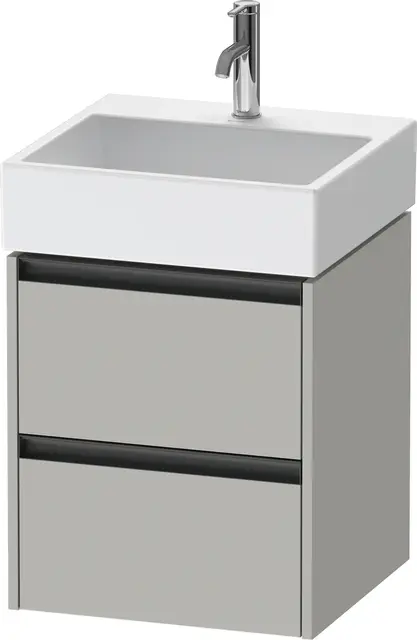 Duravit Ketho.2 Servantskap, 2 Skuffer 484x460 mm, Betonggrå 