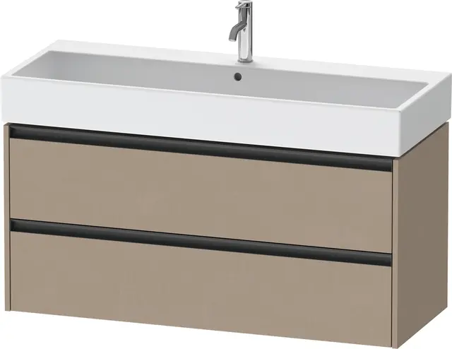 Duravit Ketho.2 Servantskap, 2 Skuffer 1184x460 mm, Tekstil 