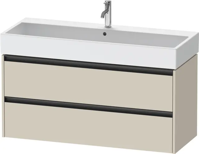 Duravit Ketho.2 Servantskap, 2 Skuffer 1184x460 mm, Taupe Matt 