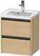 Duravit Ketho.2 Servantskap, 2 Skuffer 484x375 mm, Eik Natur