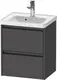 Duravit Ketho.2 Servantskap, 2 Skuffer 484x375 mm, Grafitt Matt