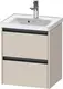 Duravit Ketho.2 Servantskap, 2 Skuffer 484x375 mm, Taupe