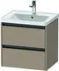 Duravit Ketho.2 Servantskap, 2 Skuffer 584x455 mm, Tekstil