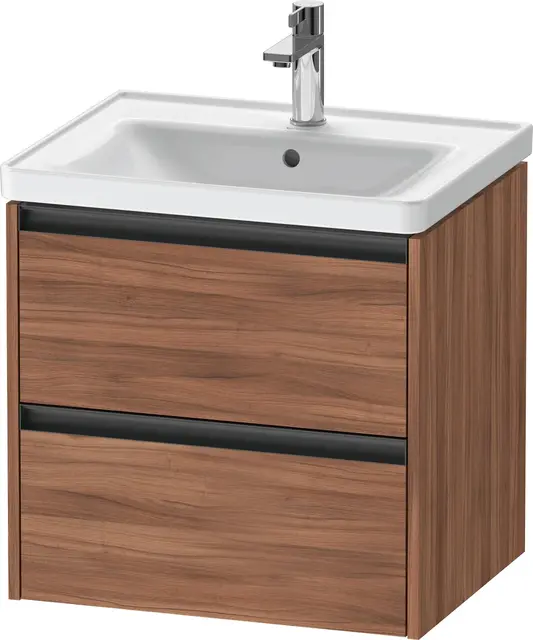 Duravit Ketho.2 Servantskap, 2 Skuffer 584x455 mm, Valnøtt 