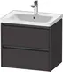 Duravit Ketho.2 Servantskap, 2 Skuffer 634x455 mm, Grafitt Matt