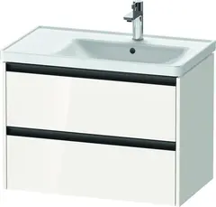 Duravit Ketho.2 Servantskap, 2 Skuffer 784x455 mm, H&#248;yre, Hvit H&#248;yglans