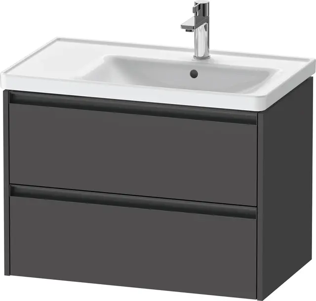 Duravit Ketho.2 Servantskap, 2 Skuffer 784x455 mm, Høyre, Grafitt Matt 