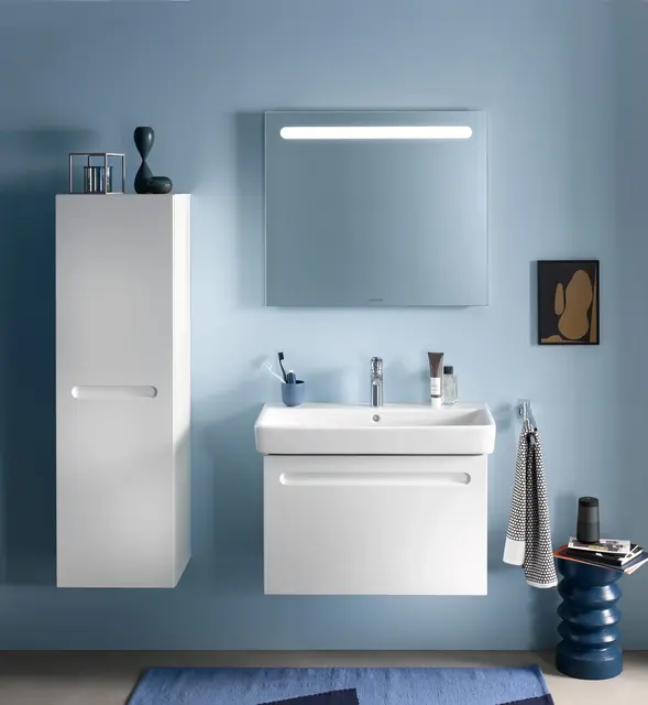 Duravit No.1 Halvhøyskap, 1 Dør 400x360 mm, Høyre, Hvit Matt 