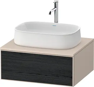 Duravit Zencha Servantskap, 1 Skuff 650x550 mm, Sort Eik/Taupe