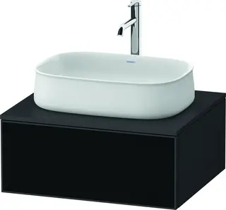 Duravit Zencha Servantskap, 1 Skuff 650x550 mm, Grafitt/Sort Linjestruktur