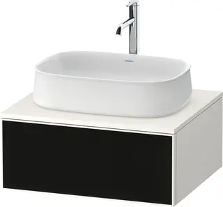 Duravit Zencha Servantskap, 1 Skuff 650x550 mm, Sort Linjestruktur/Hvit