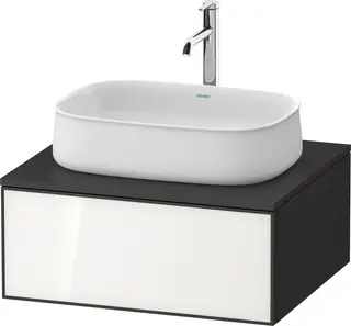 Duravit Zencha Servantskap, 1 Skuff 650x550 mm, Hvit/Grafitt