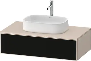 Duravit Zencha Servantskap, 1 Skuff 1000x550 mm, Sort Linjestruktur/Taupe