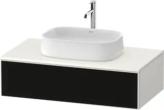 Duravit Zencha Servantskap, 1 Skuff 1000x550 mm, Sort Linjestruktur/Hvit