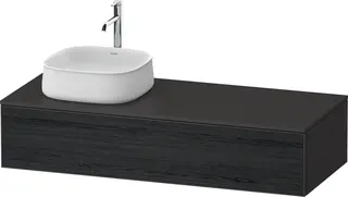 Duravit Zencha Servantskap, 1 Skuff 1300x550 mm, Venstre, Sort Eik/Grafitt