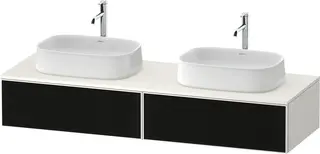 Duravit Zencha Servantskap m/2 skuffer 1600x550 mm, Black Line Structure