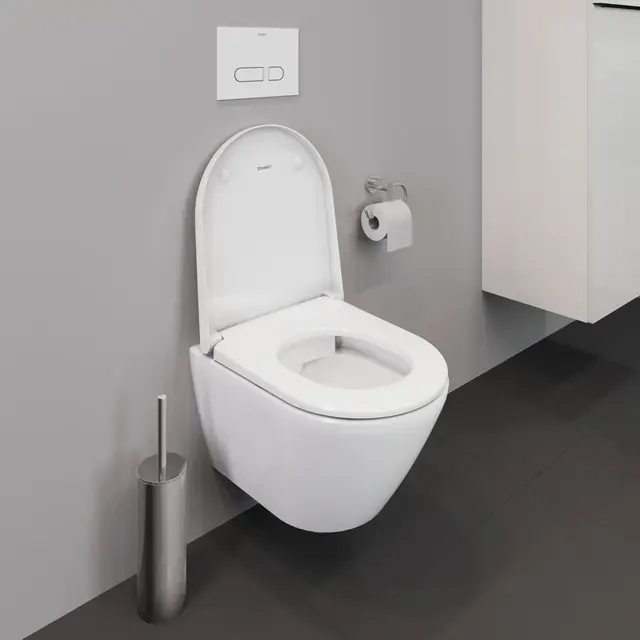 Duravit Compact D-Neo Vegghengt toalett 370x480 mm, Rimless, Hvit 