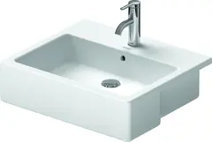 Duravit Vero Servant for frembygging 550x470 mm, u/bl.hull, m/overl&#248;p, Hvit