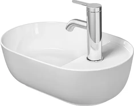 Duravit Luv Toppmontert servant 420x270 mm, 1 bl.hull, u/o.l, Hvit m/WG