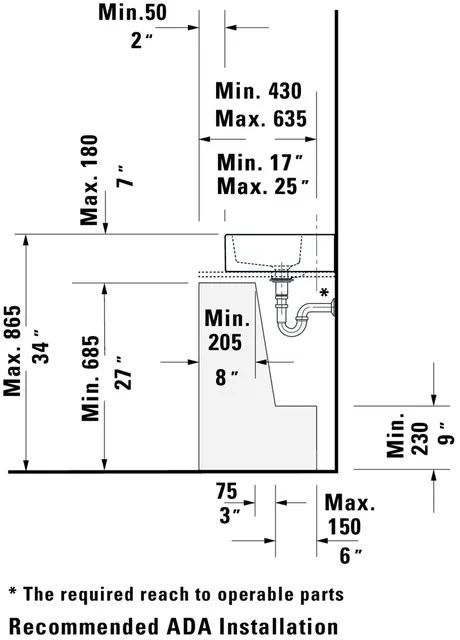 Duravit Vero Air Møbelservant 600x400 mm, 1 bl.hull, m/overløp, Hvit 