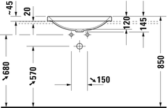 Duravit D-Neo Servant 600x435 mm, Hvit