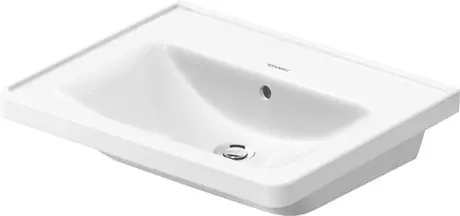 Duravit D-Neo Møbelservant 600x480 mm, u/bl.hull, m/o.l, Hvit m/WG 