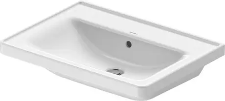 Duravit D-Neo Møbelservant 650x480 mm, 1 bl.hull, m/o.l, Hvit m/WG 