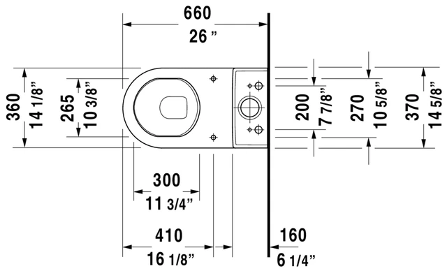 Duravit Starck 3 Gulvstående toalett 370x660 mm, Hvit med WonderGliss 