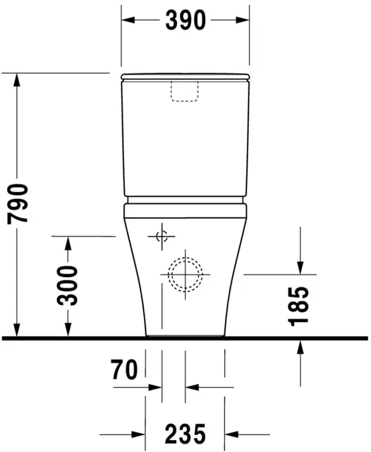 Duravit DuraStyle Gulvstående toalett 370x630 mm, Hvit med WonderGliss 