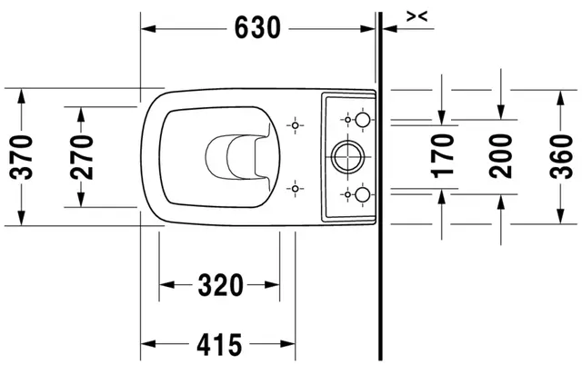 Duravit DuraStyle Gulvstående toalett 370x630 mm, Hvit med WonderGliss 