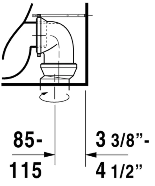 Duravit P3 Comforts Gulvstående toalett 380x600 mm, Rimless, Hvit 