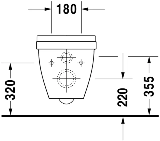 Duravit Starck 3 Vegghengt toalett 365x545 mm, Hvit 