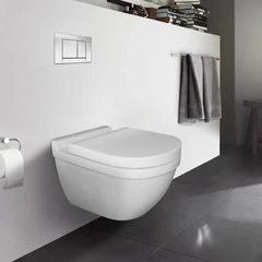 Duravit Starck 3 Vegghengt Toalettpakke u/skyllekant, m/myktluk. sete/lokk, WG