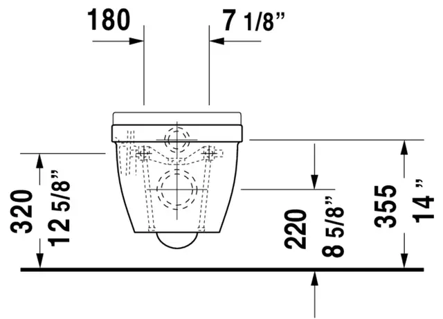 Duravit Starck 3 Compact toalett 375x485 mm, Hvit med HygieneGlaze 