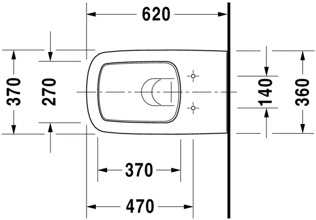 Duravit DuraStyle Vegghengt toalett 370x620 mm, Hvit med HygieneGlaze 