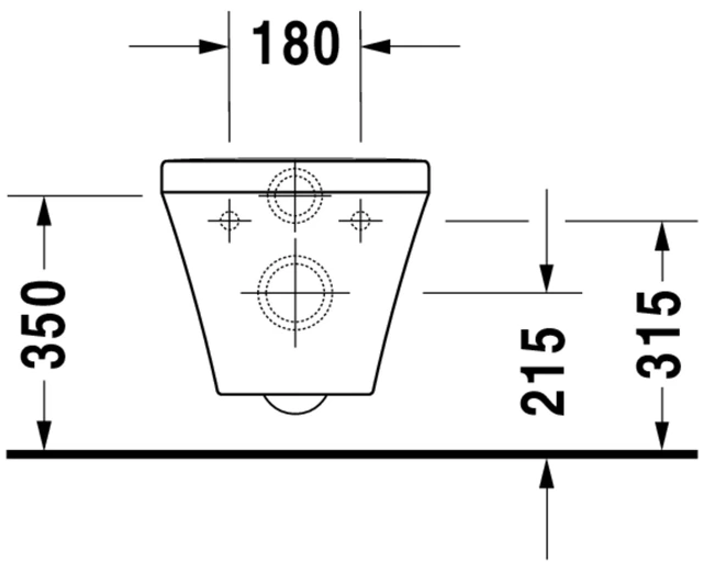 Duravit DuraStyle Vegghengt toalett 370x620 mm, Rimless, Hvit m/HG 