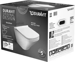 Duravit DuraStyle Toalettpakke 373x540 mm, m/sete, Rimless, Hvit