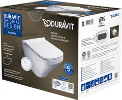 Duravit DuraStyle Toalettpakke 373x540 mm, m/sete, Rimless, Hvit m/WG